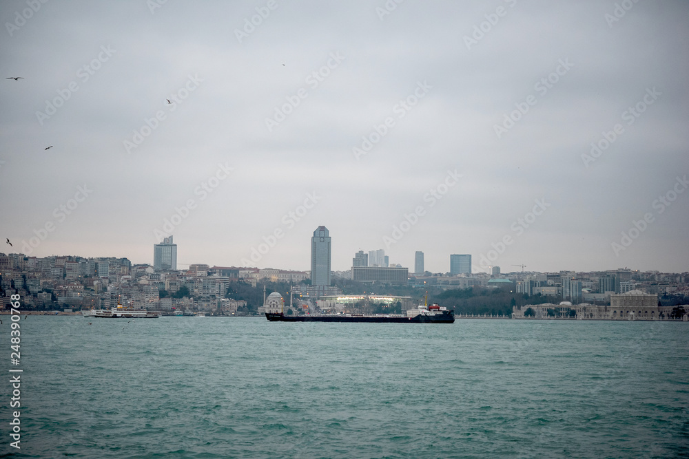 Dramatic view of Istanbul bosphorus