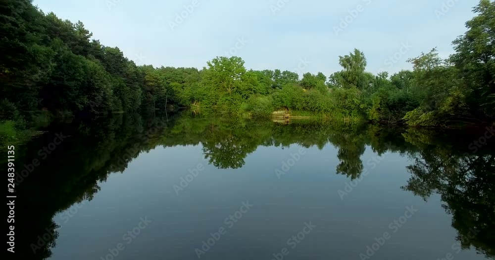 Lakes, Village Zaborol. Ukraine, Rivne region, Aerial drone view Lakes, Village Zaborol. Ukraine, Rivne region, Aerial drone view