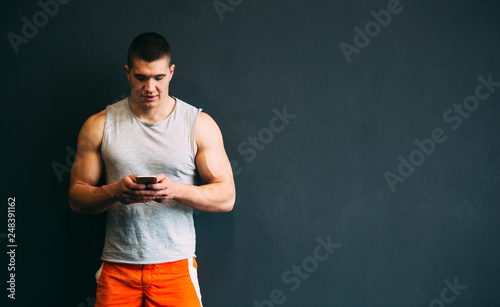 Fitness man posing