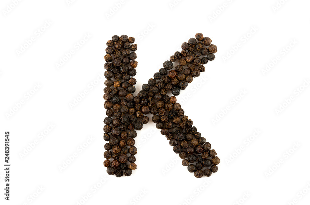 ブラックペッパーのアルファベット K ブラックペッパーのアルファベット K