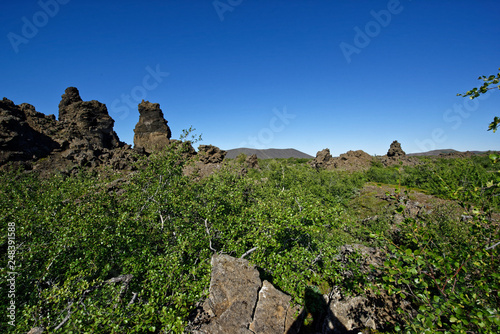 Sunny Krafla,Dimmuborgir National Park, Mývatn, Iceland photo