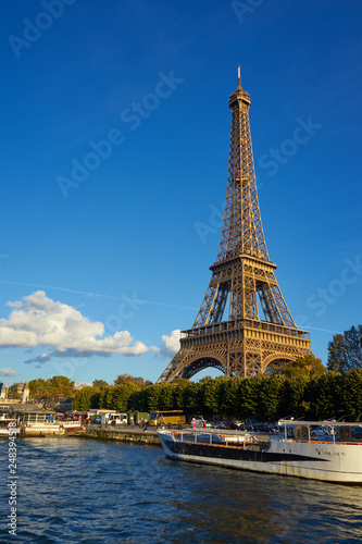 Eiffel Tower Taken From A Boat At Seine River