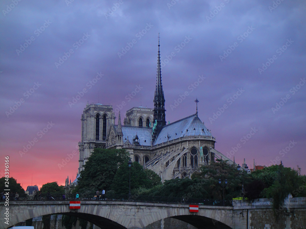 Paris, France. Beautiful city and ancient buildings tell the story of centuries past.