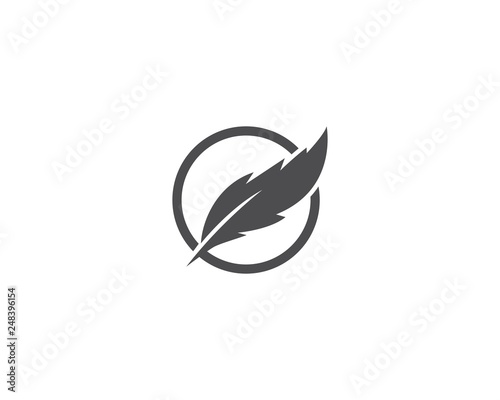 feather logo vector