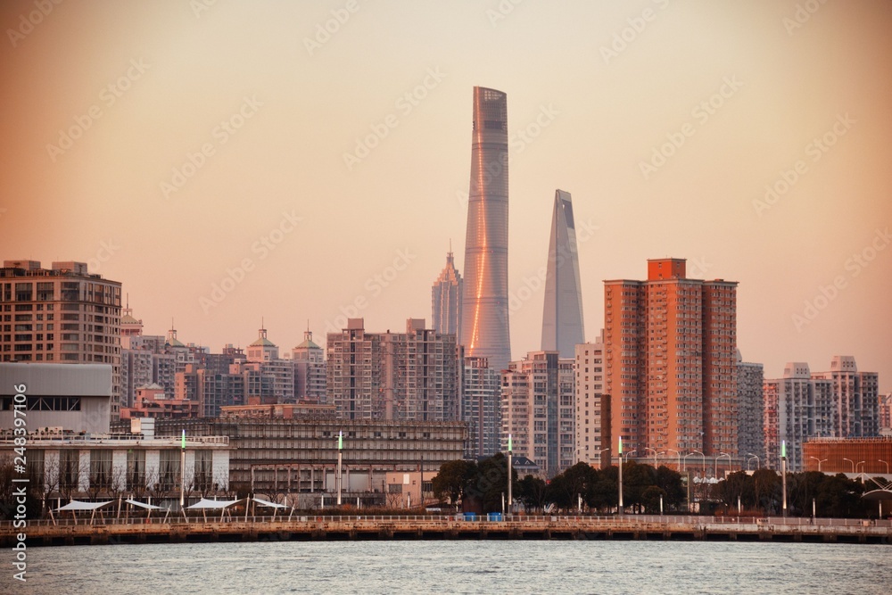 Shanghai skyline skyscraper