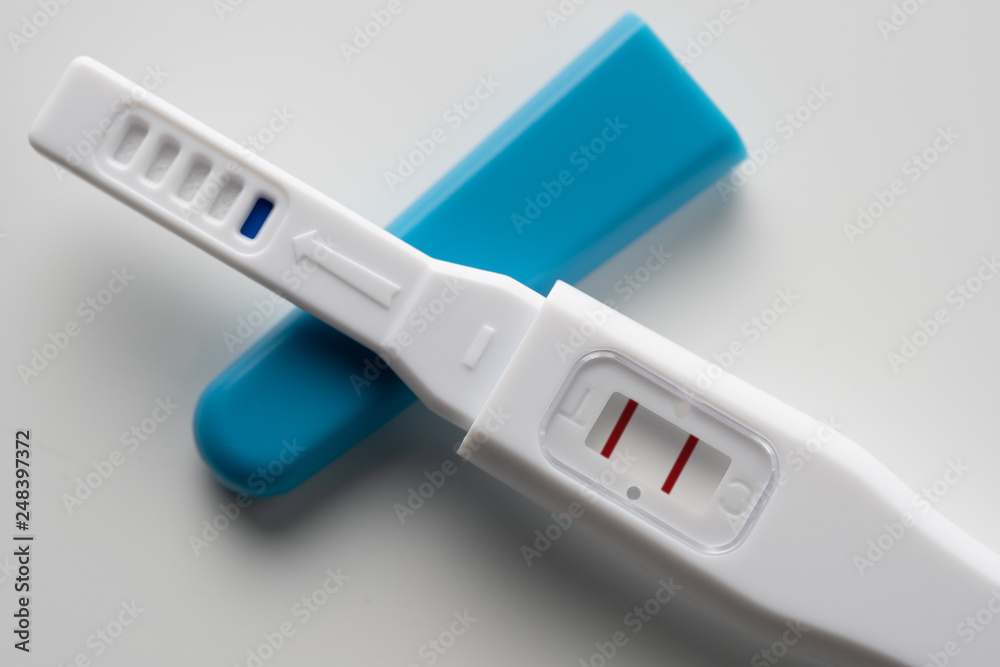Close up of Pregnancy examination tool on white background.