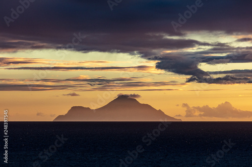 sunset in mountains