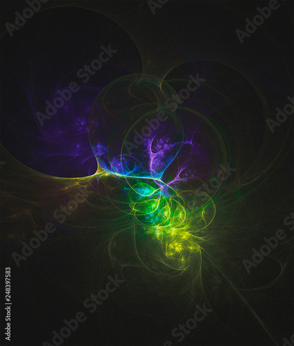 Abstract background consists of fractal color texture and is suitable for use in projects on imagination, creativity and design - Illustration