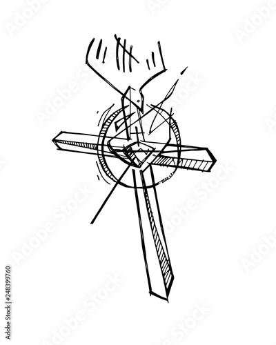 Religious ink christian Cross symbol