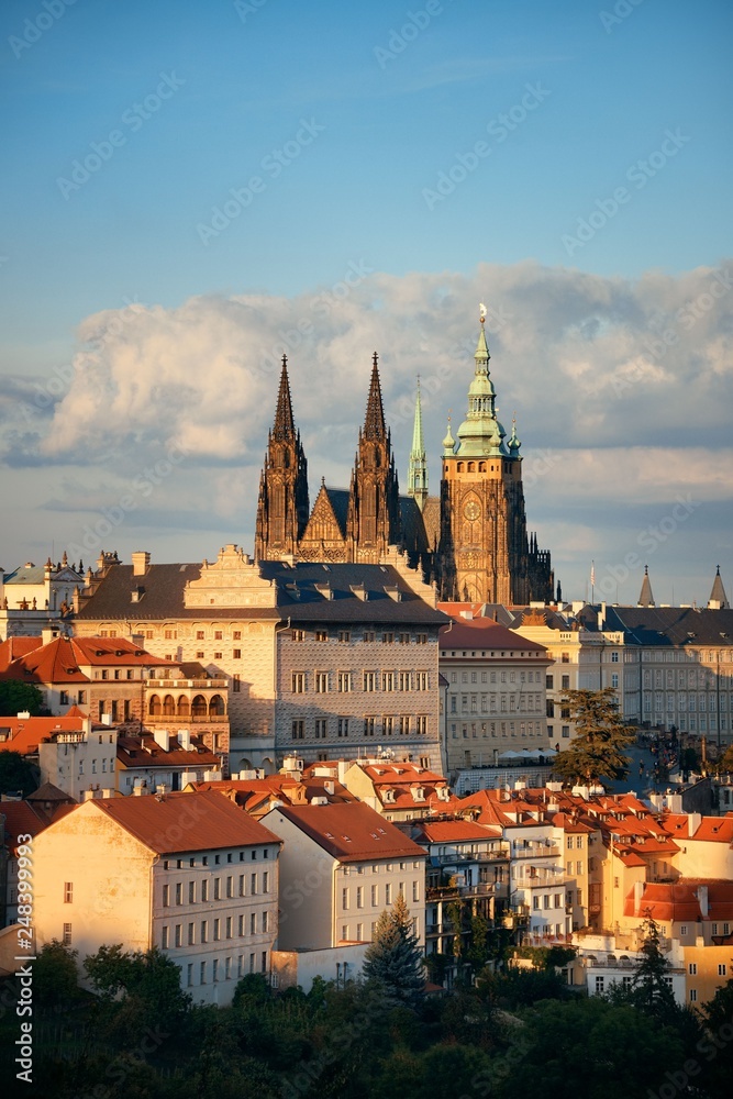 Fototapeta premium Architektura historyczna Zamku Praskiego