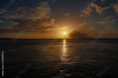 sunset over the sea