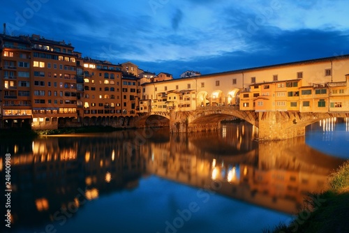 Florence Ponte Vecchio night view