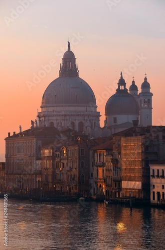 Venice Grand Canal sunrise and boat © rabbit75_fot