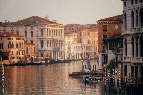 Venice grand canal sunset