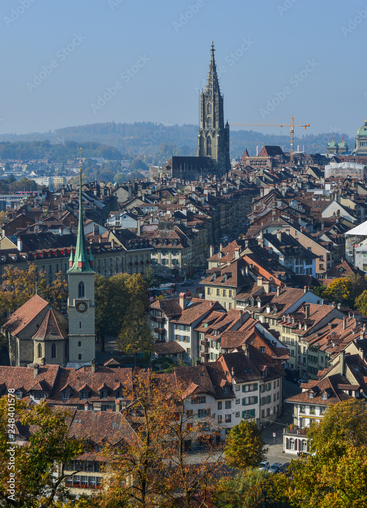Aerial view of Bern, Switzerland