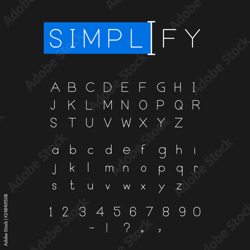 Simplify font vector in vlack background
