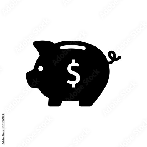 Piggy bank with dollar symbol