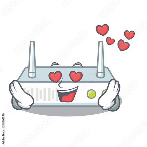 In love router isolated with in the mascot