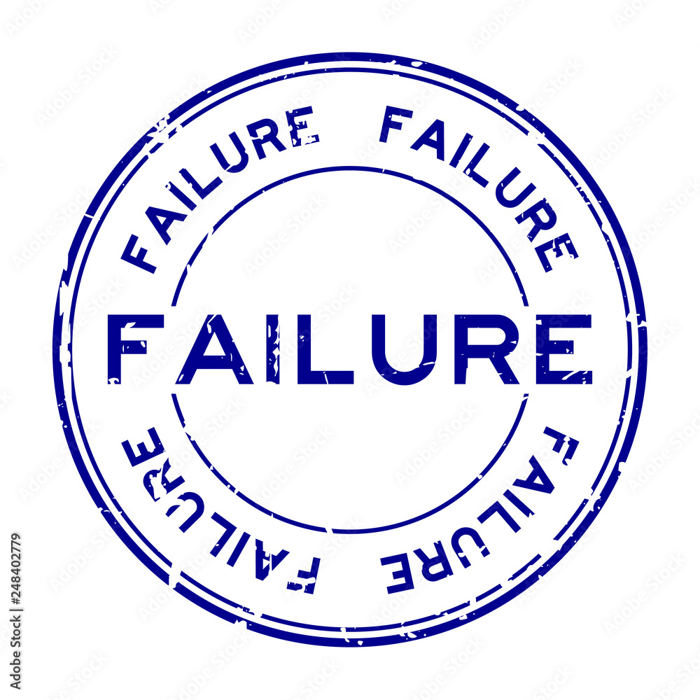 Grunge blue failure word round rubber seal stamp on white background Grunge blue failure word round rubber seal stamp on white background