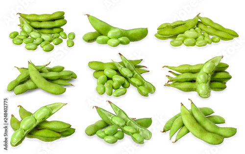 Wallpaper Mural Green soy bean isolated on white clipping path Torontodigital.ca