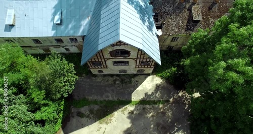 Manor of Walewski, Goscha.. Ukraine, Rivne region, Aerial drone view photo