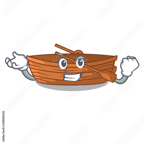 Successful wooden boats isolated with the cartoons