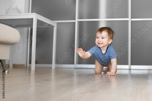 crawling baby boy at home © alter_photo