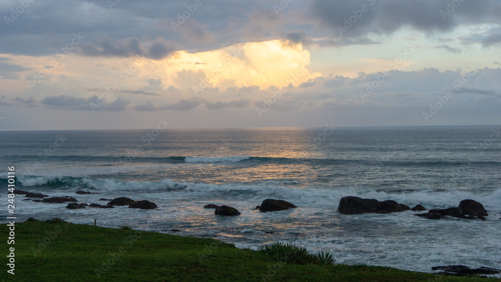 sunset over the sea