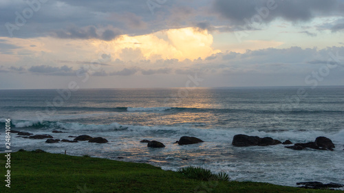 sunset over the sea