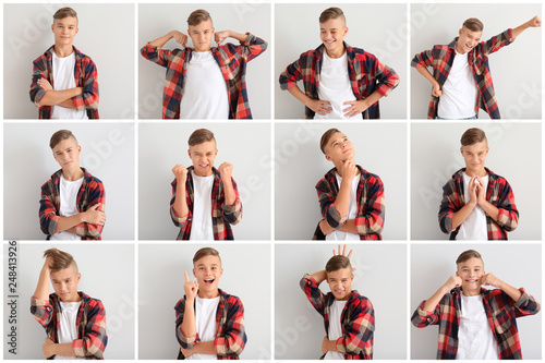 Bothered teenage boy on whi...