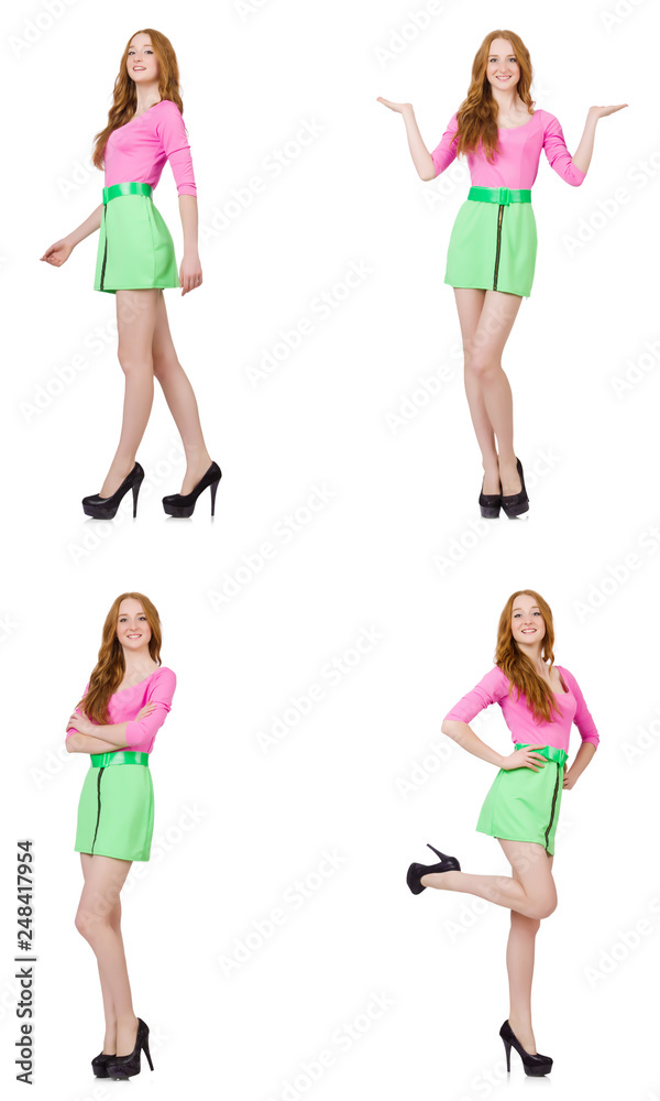 Beautiful woman in green skirt Beautiful woman in green skirt
