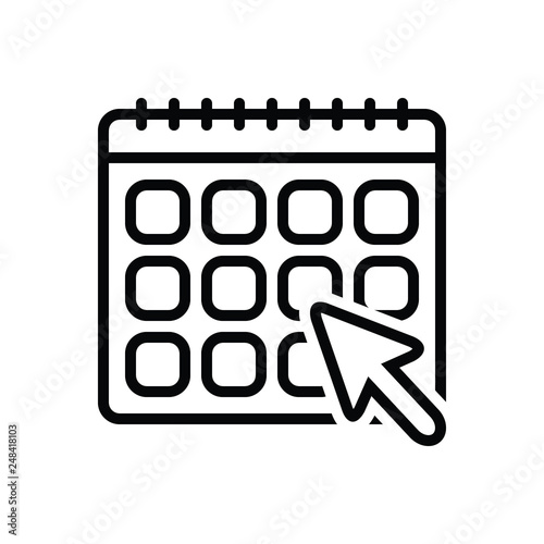 Black solid icon for monthly subscription