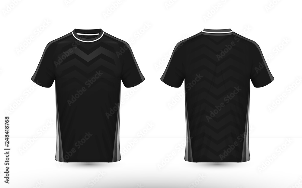 Black and white layout e-sport t-shirt design template - obrazy, fototapety, plakaty 