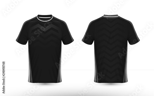 Black and white layout e-sport t-shirt design template