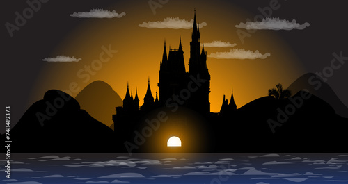 Obraz na plátně prague castle at sunset