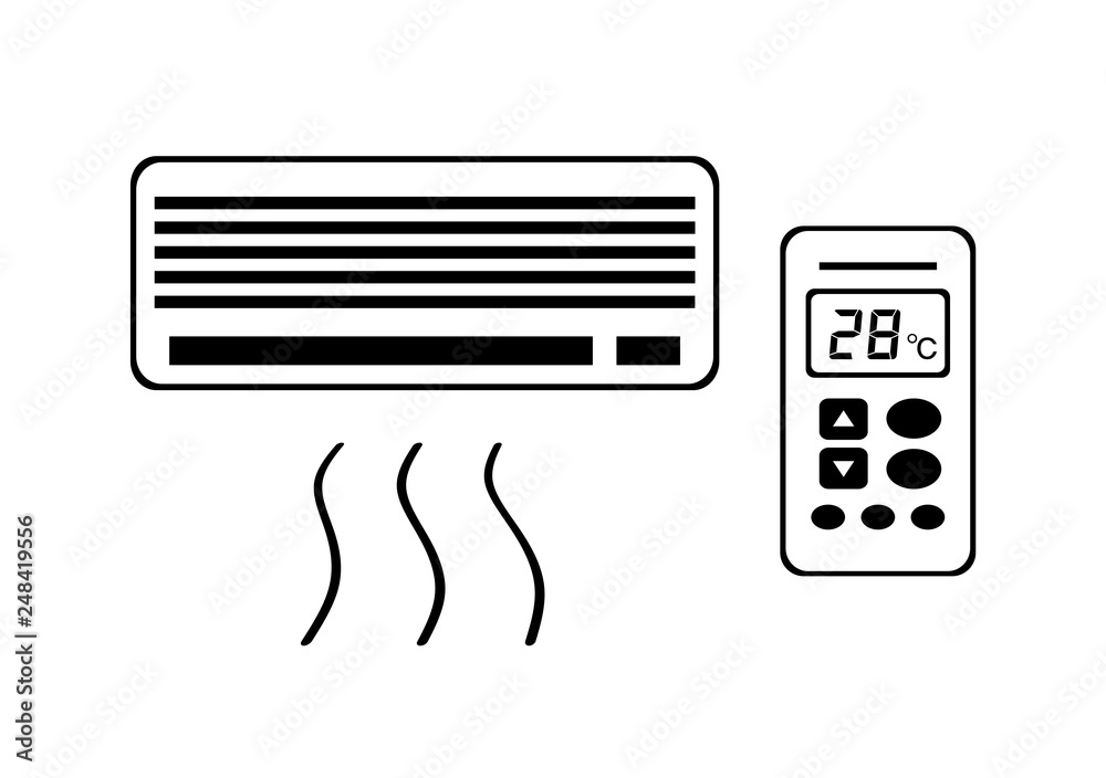 エアコンの温度調整 Stock イラスト Adobe Stock