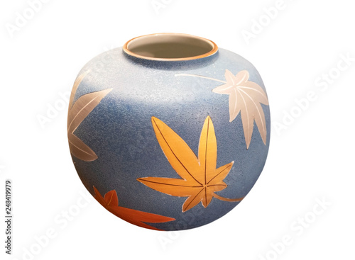 Vintage beautiful jar isolated on white background of file with Clipping Path .