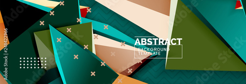 3d triangular shapes geometric background. Origami style pattern with triange shapes for decorative design. Poster design. Line design. Modern presentation template