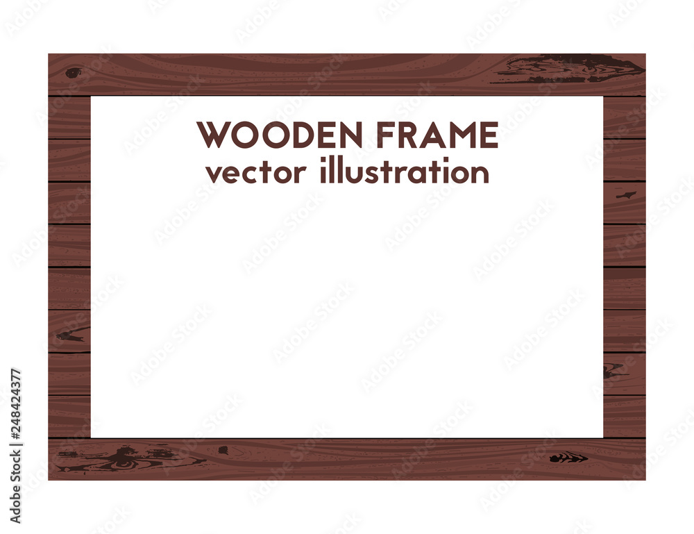 Square wooden frame.