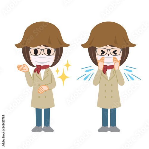 Two types of women with bad hay fever