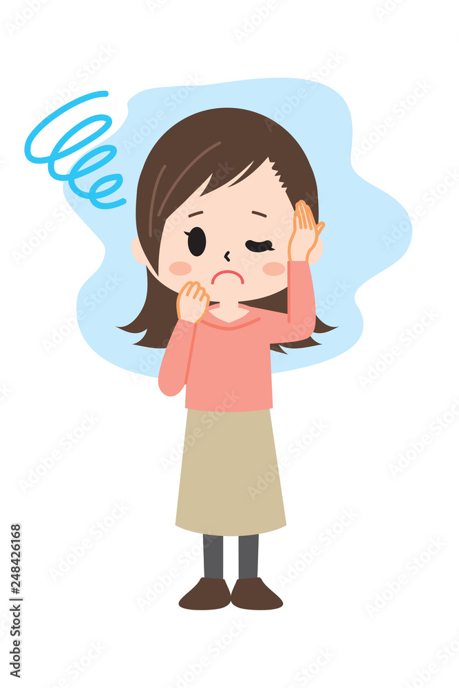 Young woman suffering from hair loss Young woman suffering from hair loss