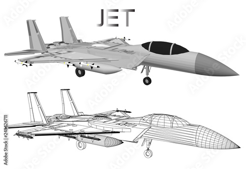 Jet and warships