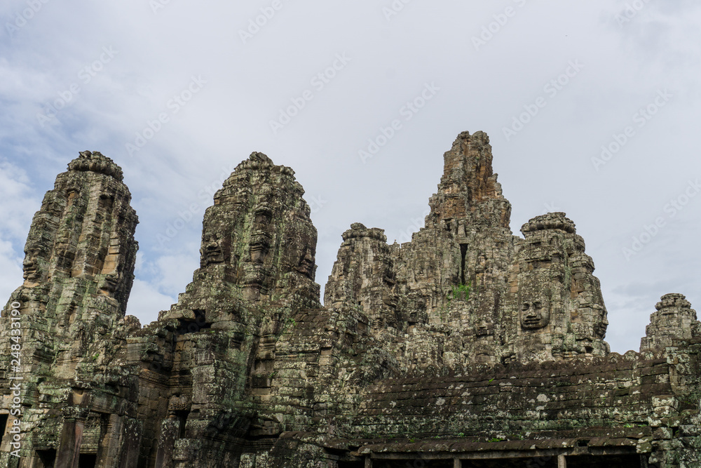 The towers of the Bayon Temple in the early morning light