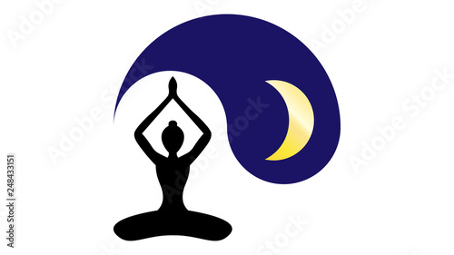 Yoga icon. Yoga logo vector design. Meditation logo, meditation icon
