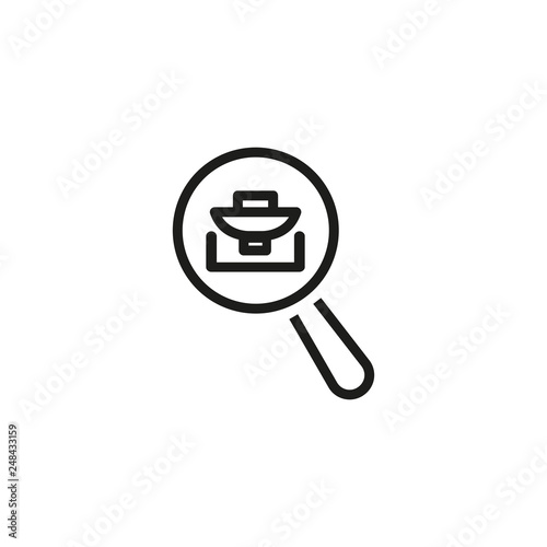 Searching for employer line icon