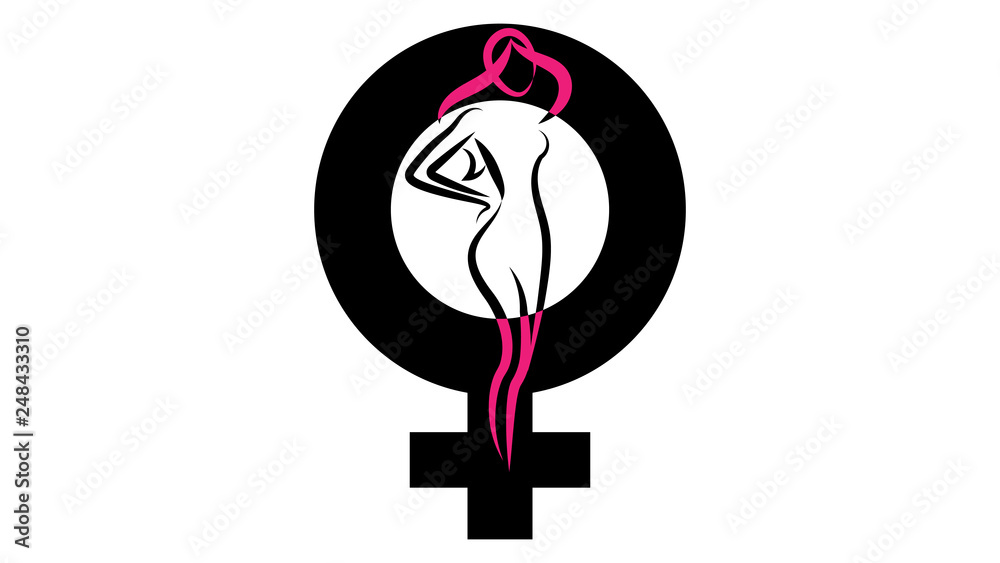 Fototapeta premium Woman icon. Gender logo vector design, woman logo