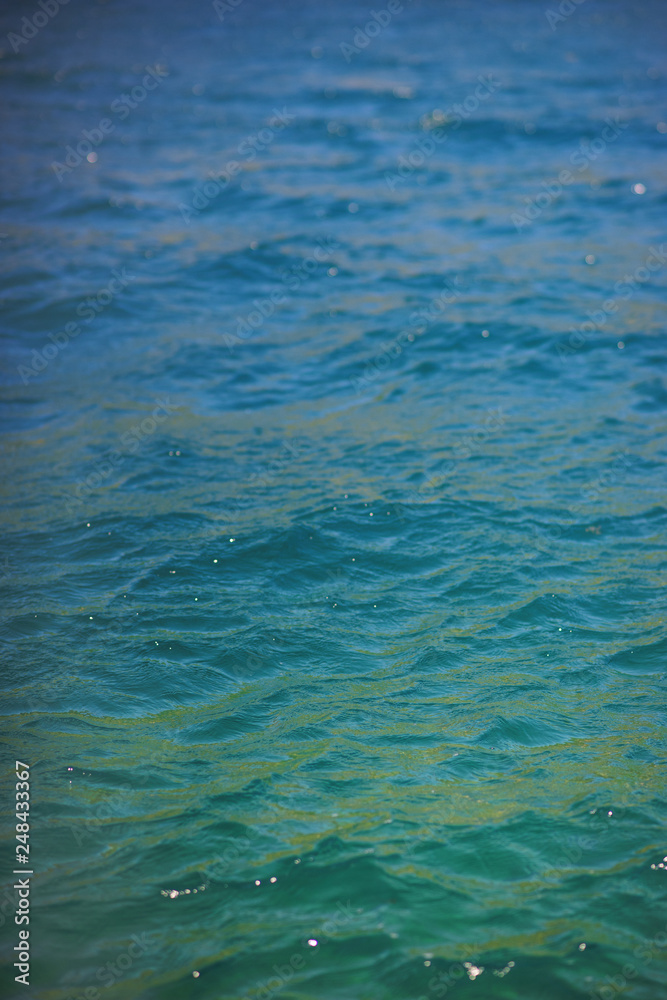 Sea surface turquoise abstract background. 