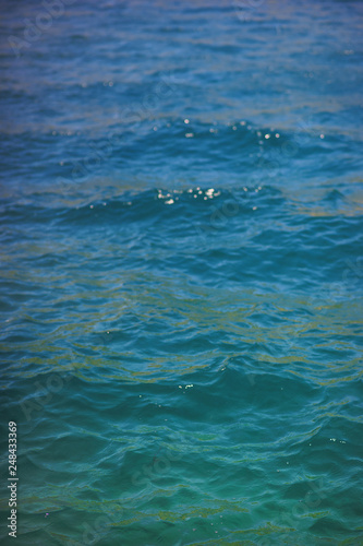 Sea surface turquoise abstract background. 