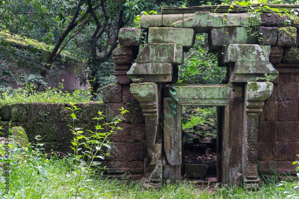 Ruined gate at the Angkor Wat temple complex in Cambodia Ruined gate at the Angkor Wat temple complex in Cambodia