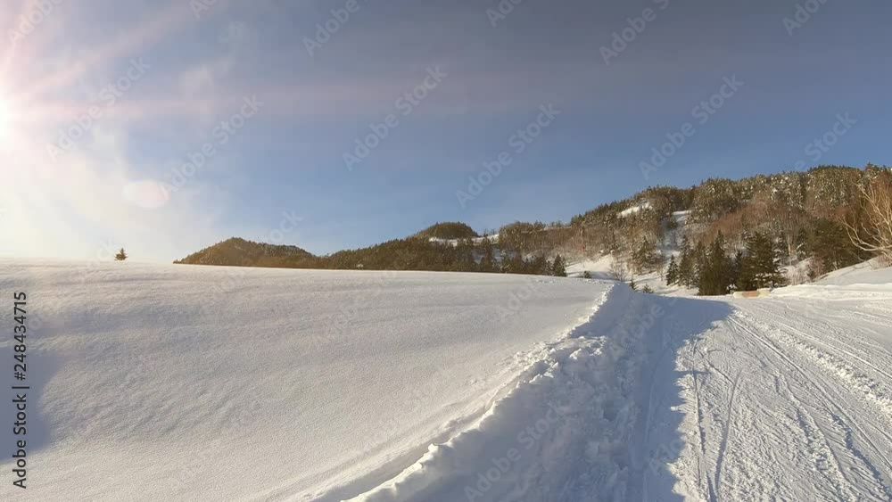 Beautiful winter landscape with white snow in a sunshine day. Beautiful winter landscape with white snow in a sunshine day.